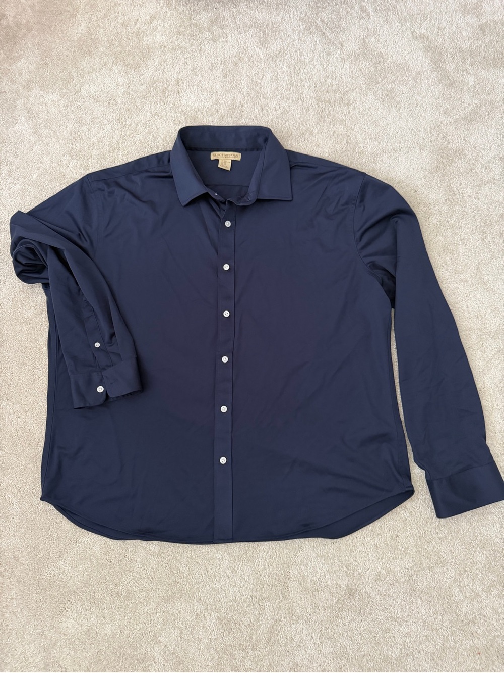 Elliot Mulryan Men's Long-Sleeve Navy Dress Shirt